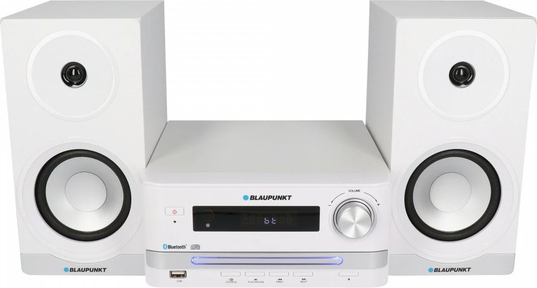 Sistem Micro Hi-Fi Blaupunkt MS16BT EDITION, Bluetooth, CD/MP3/USB/AUX, Bardhë