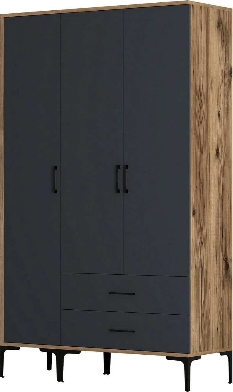 Dollap Skye Decor, ngjyrë arrë dhe antracit, Kumsal ST