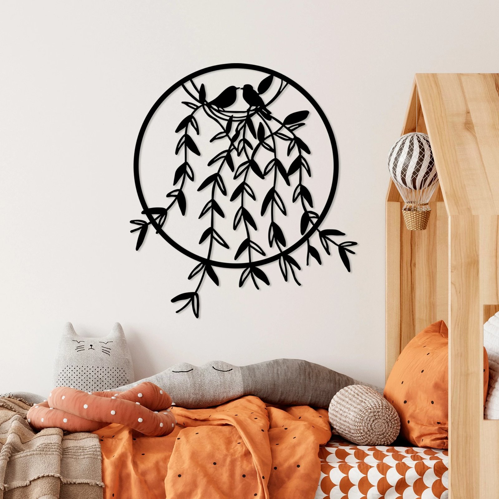 Aksesor dekorativ metalik për mur, Wallity, Foleja e zogjve - 2