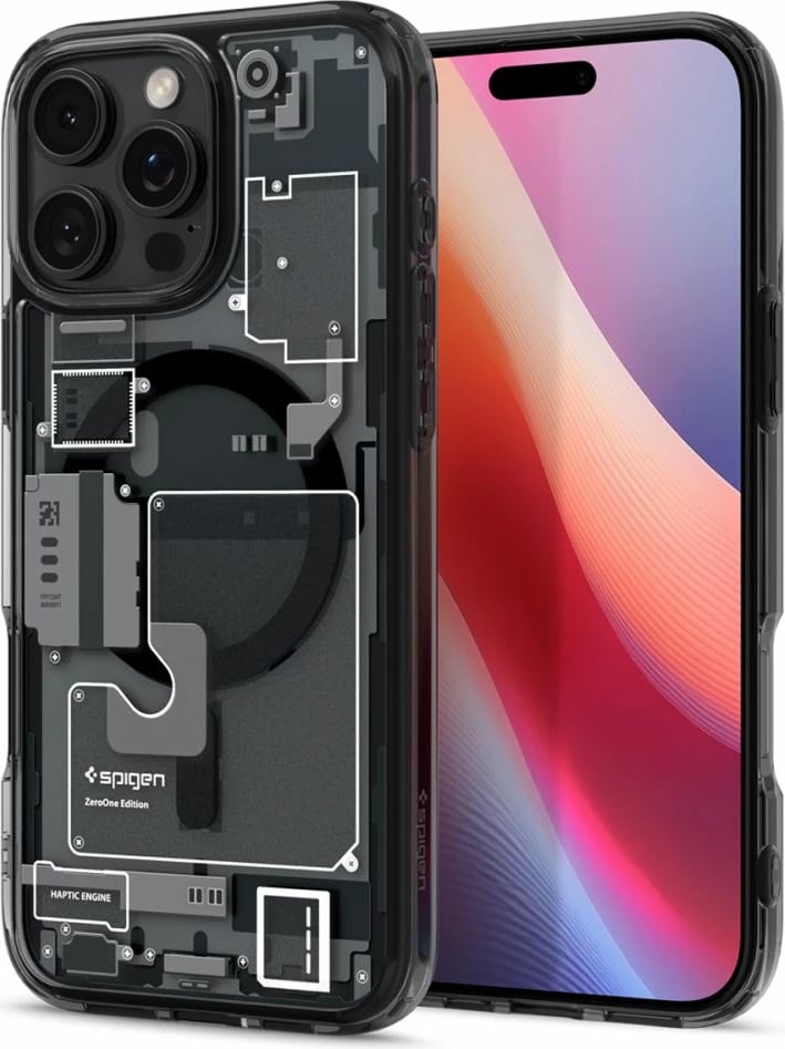 Mbështjellës Spigen Ultra Hybrid Mag Zero One për iPhone 16 Pro, MagSafe, Gri e errët