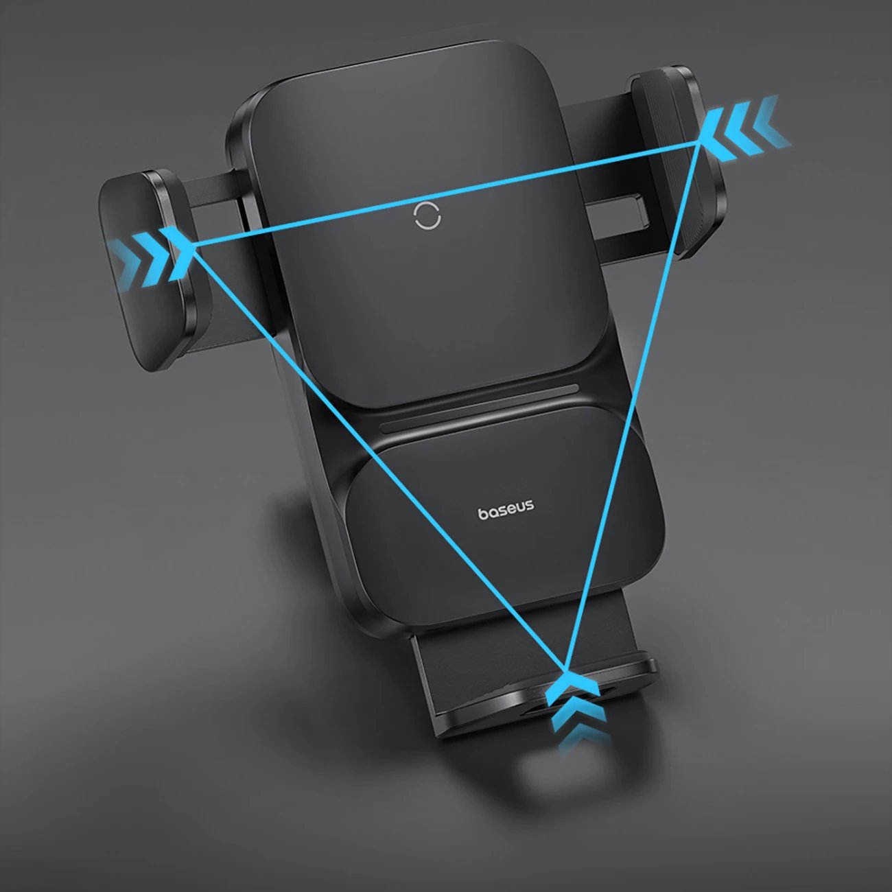 Mbajtës automatik Baseus Wisdom CGZX000001 me karikues wireless 15W, për grilë, i zi