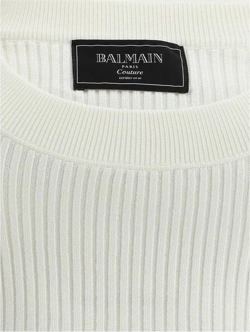 Crop top Balmain, i bardhë