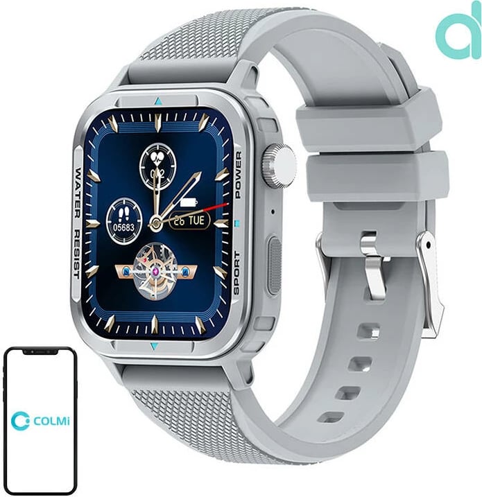 Smartwatch Colmi M41, 1.9", 230 mAh, për iOS/Android, Argjend