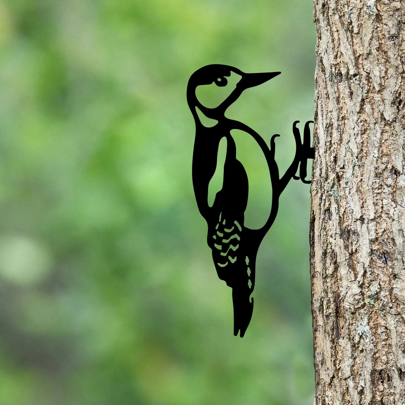 Dekor për kopsht, zog në degë, ngjyrë e zezë, Aberto Design, 18x30cm