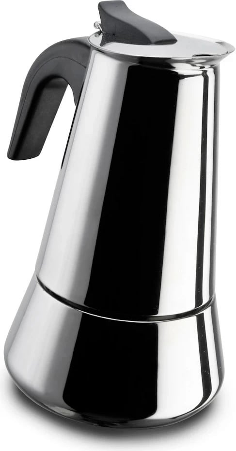 Moka pot Pezzetti Ghidini Cipriano 1388, 6 filxhanë, çelik inox, e zezë