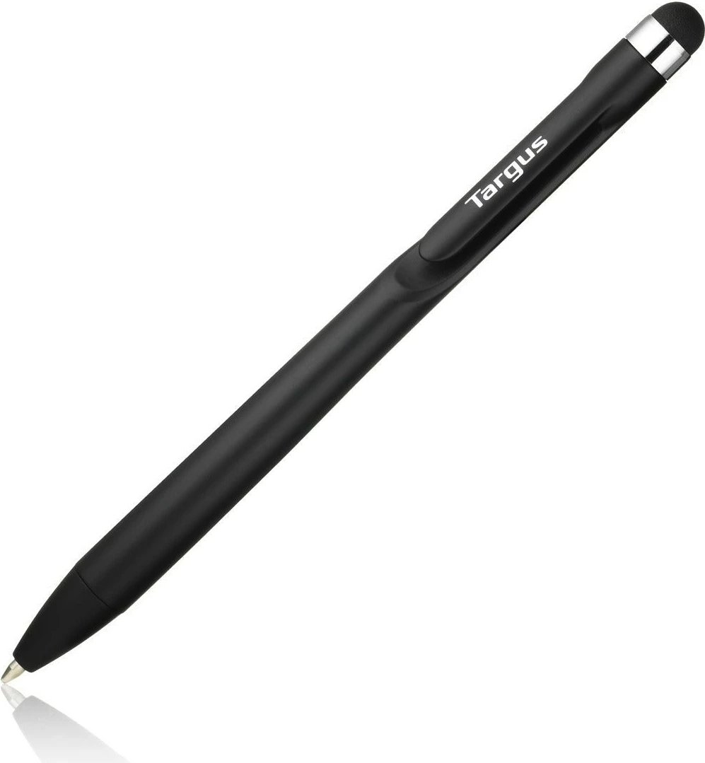 Stylus pen Targus AM, universal, klips i integrum, zi/argjendtë Stylus pen Targus AM, universal, klips i integrum, zi/argjendtë
