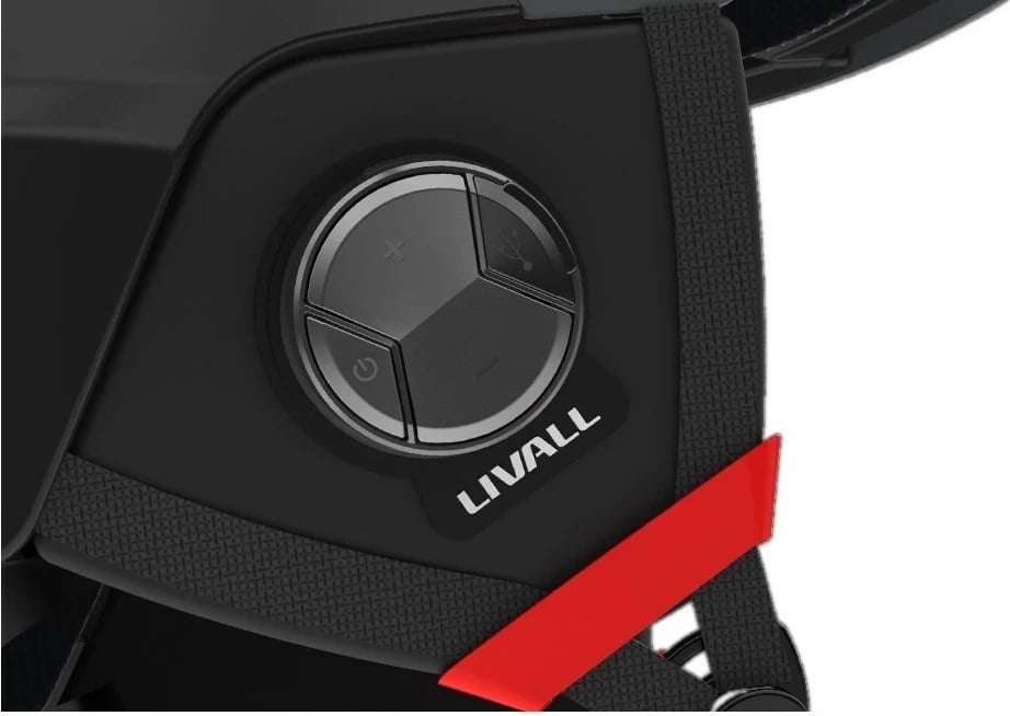 Helmetë ski Livall RS1 Bluetooth PTT Alert SOS, e bardhë, M