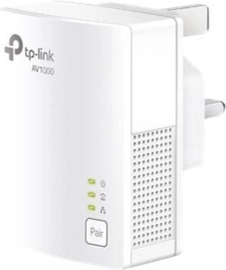 Adapter Powerline gigabit, TP-Link, TL-PA7017 KIT, AV1000, 1x port Gigabit, Plug and Play, deri 300 m, e bardhë, set 2 copë