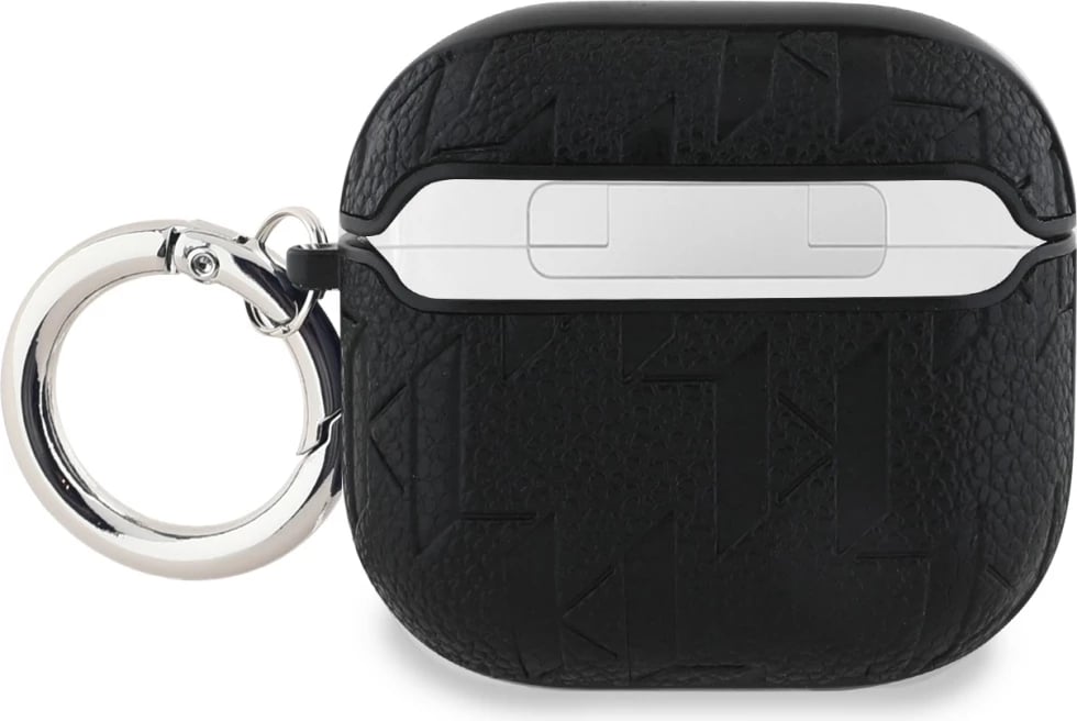Mbështjellës Karl Lagerfeld Monogram Karl & Choupette Head për AirPods 4, e zezë