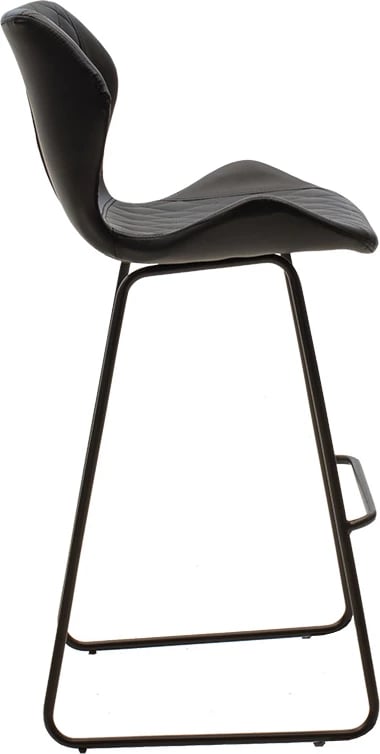 Karrige për bar Theo metalike, ngjyrë e zezë, set prej 2 copë