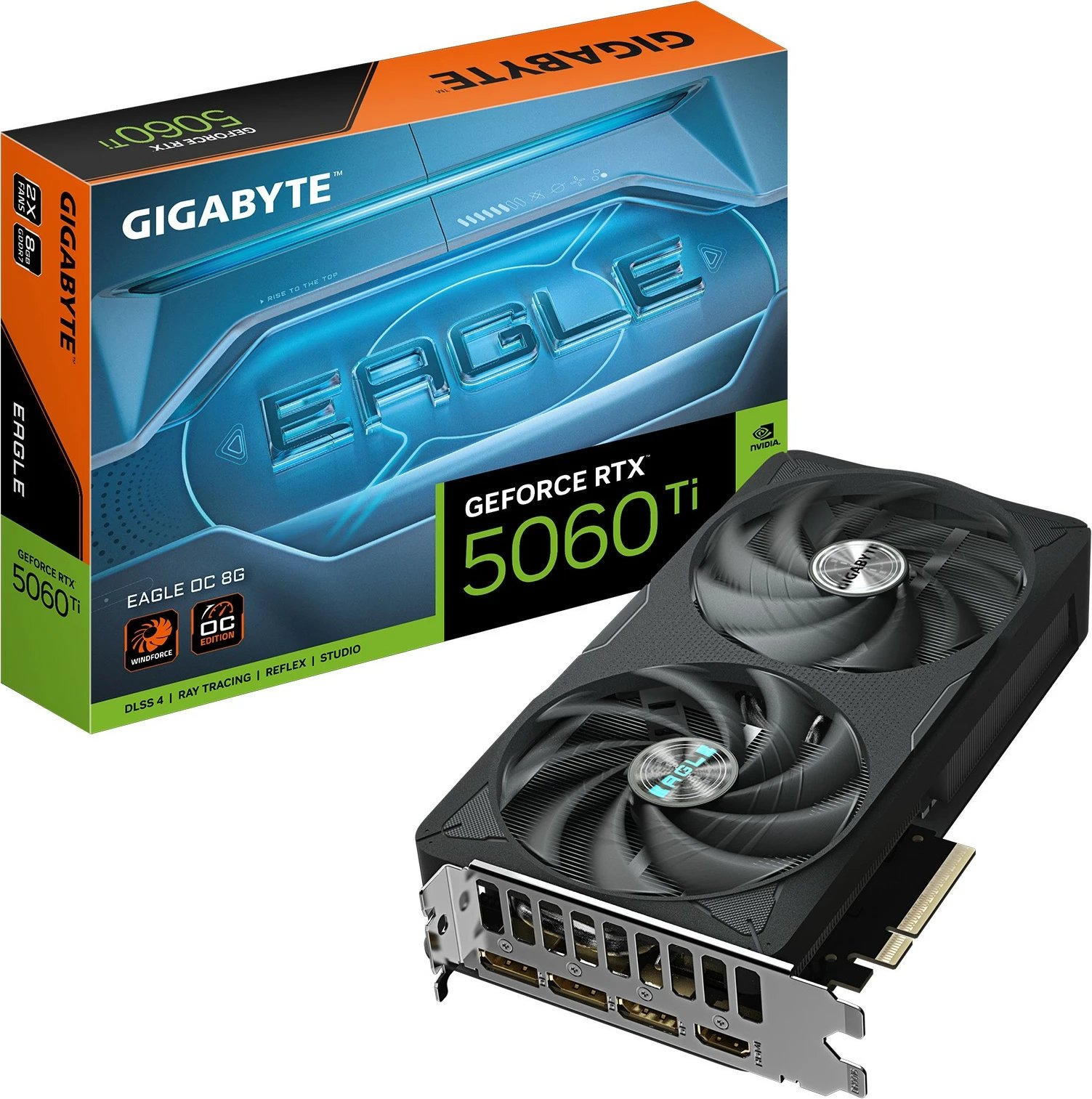 Kartelë grafike Gigabyte RTX5060 Ti EAGLE OC 8GB GDDR7 e zezë