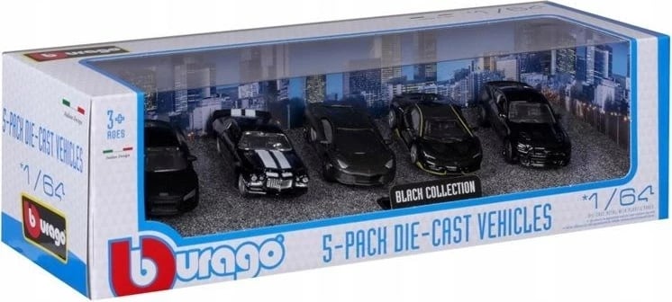 Set vetura lodër BBurago Black Collection, 5 copë, e zezë