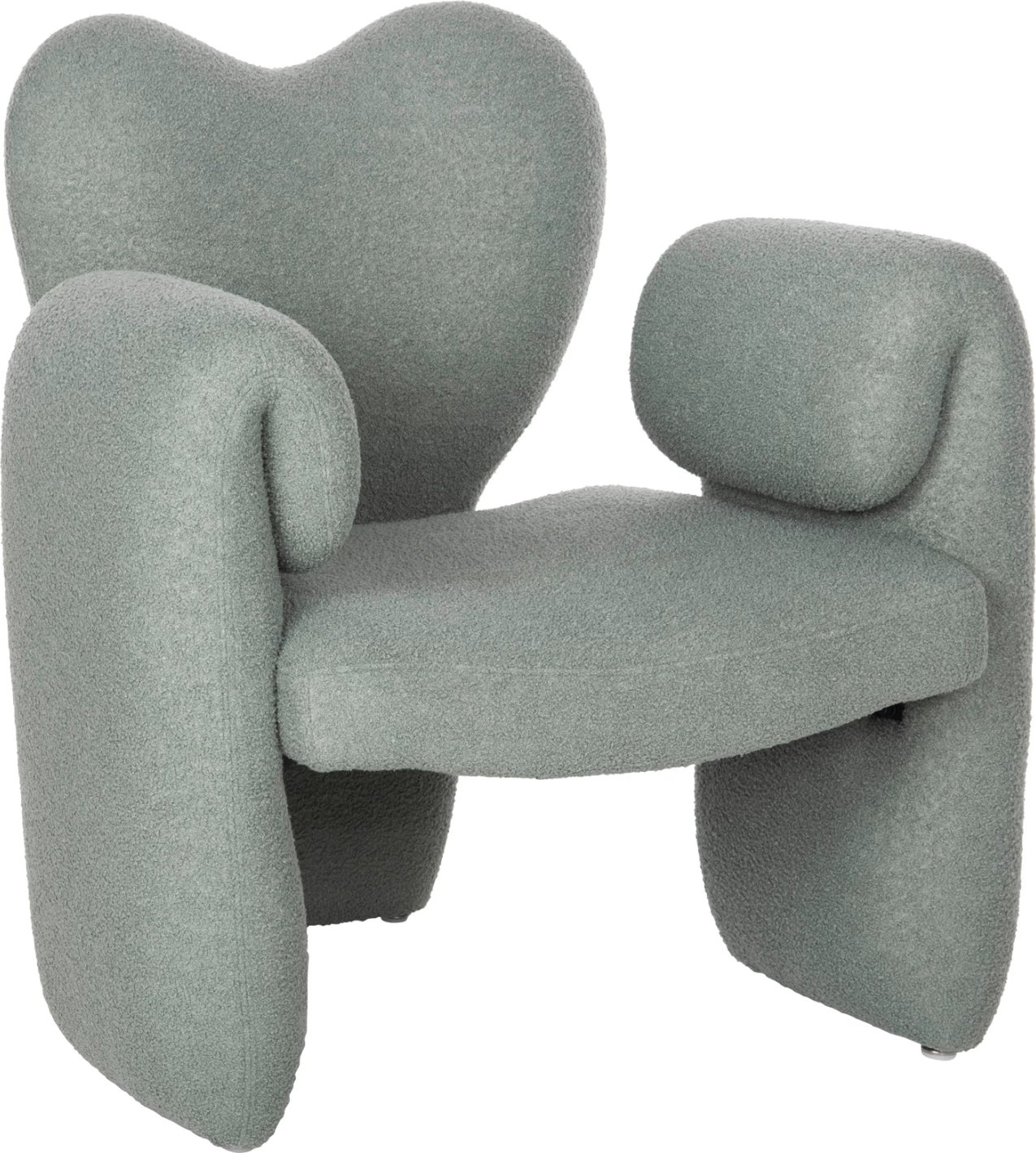 Karrige ngrënieje me krahë HARTT FH9777.07, ngjyrë fistik, pëlhurë TEDDY, 84x74x87H cm