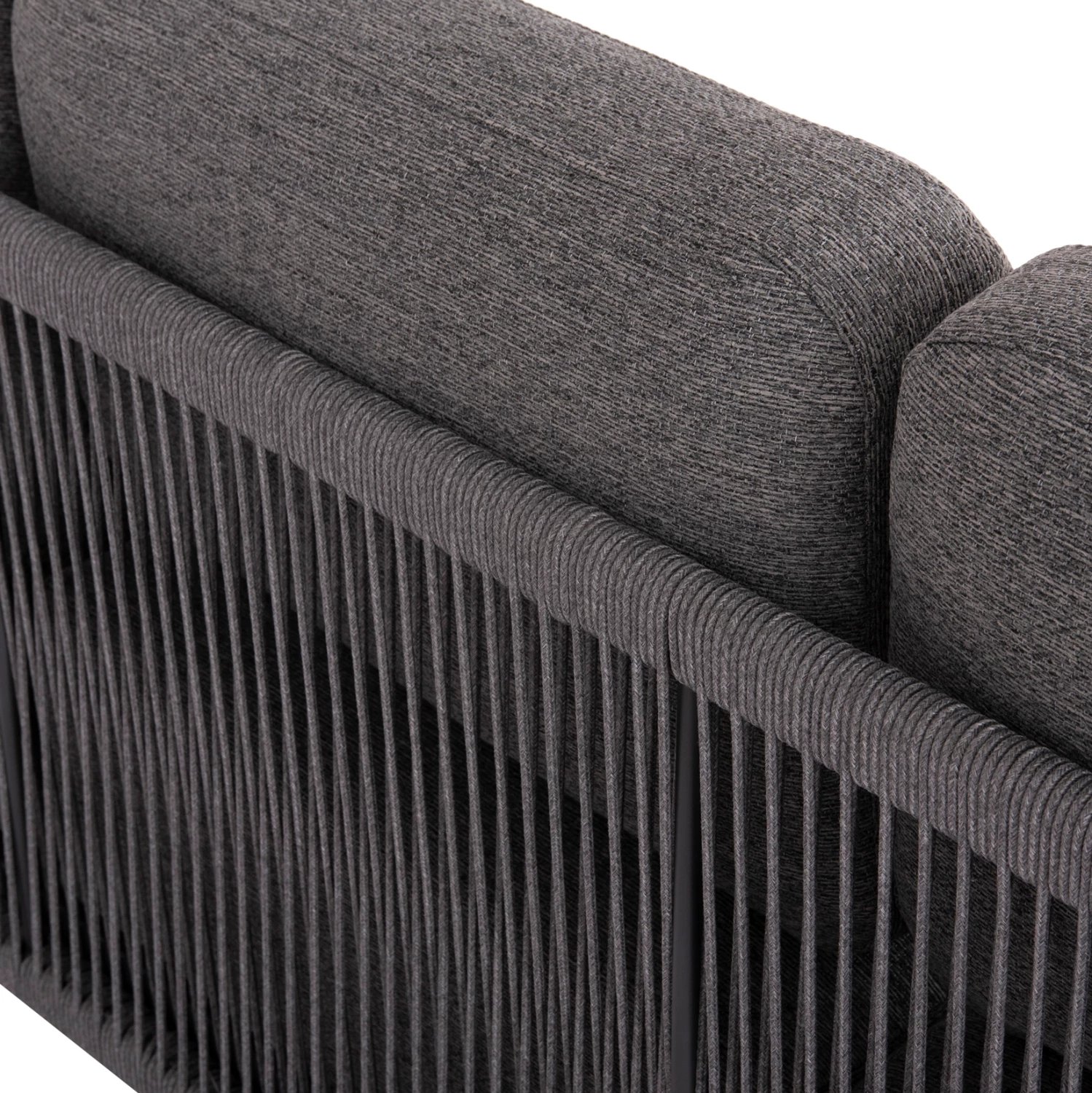 Set këndi për jashtë, 3 pjesë, seria ELYSIA, alumin i hirtë i errët, litar, material tekstili, CD6187.01