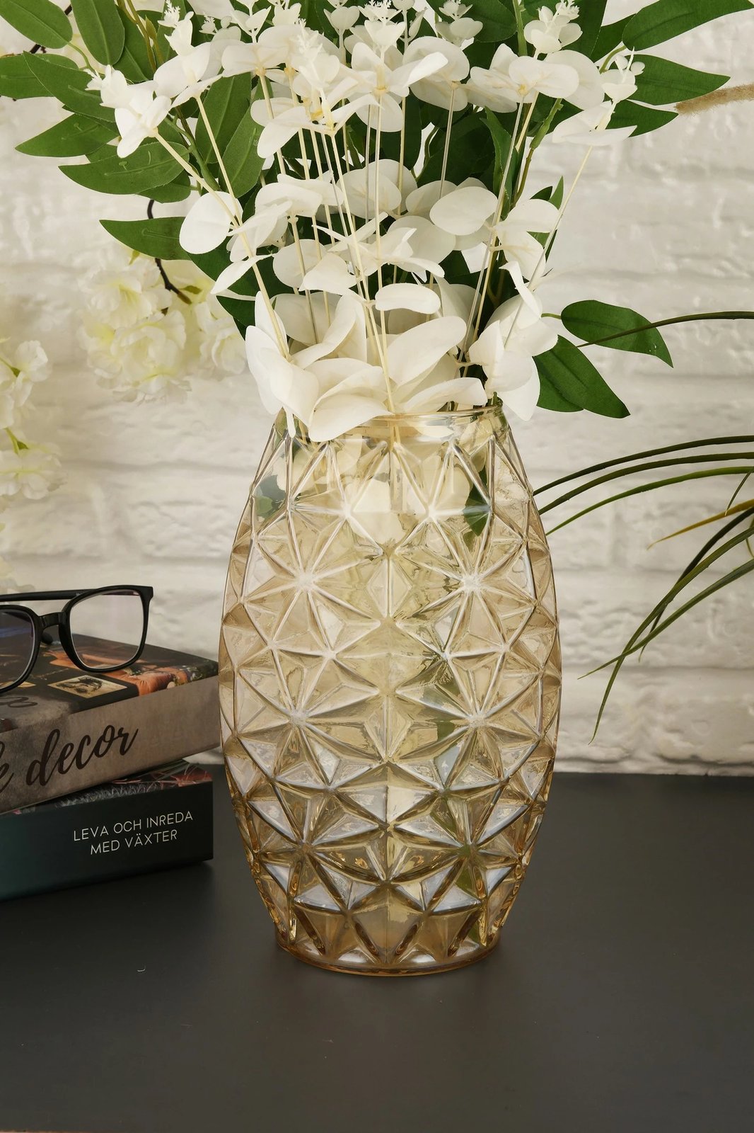 Vazo dekorative, xham i artë, Aberto Design, Sedef D26B Vazo dekorative, xham i artë, Aberto Design, Sedef D26B