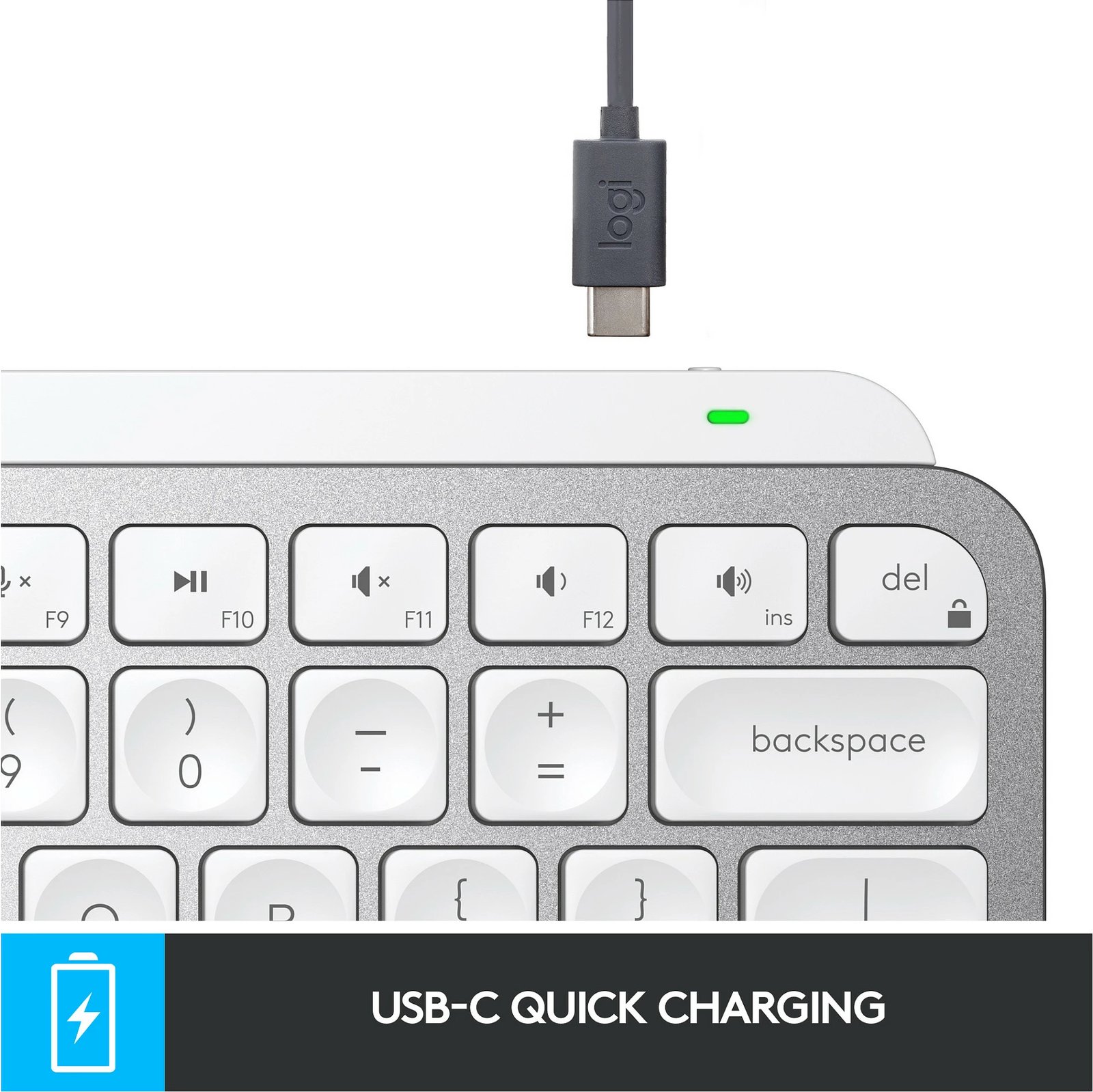 Tastierë wireless Logitech MX Keys Mini, QWERTZ, LED, gri