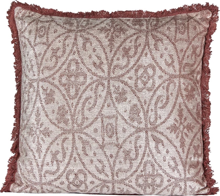 Jastëk dekorativ Amethyst C, kadife pambuku, ngjyrë puce, 50x50cm