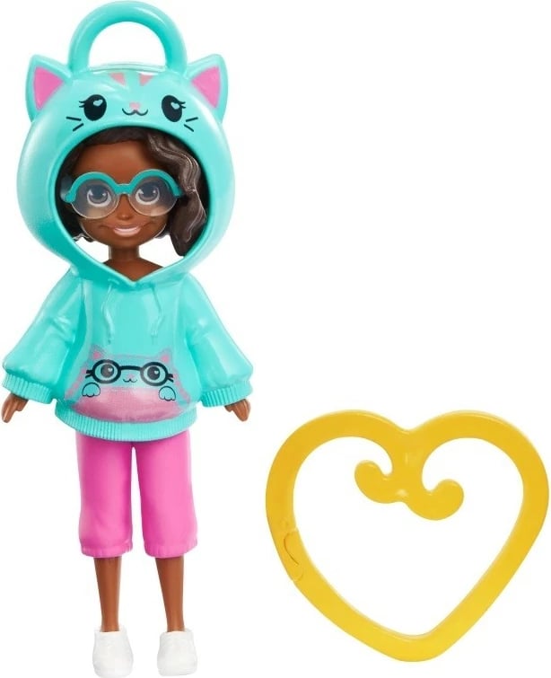 Figurinë Polly Pocket Cat Pendant, Mattel, HKV98/HKV99, plastikë, për vajza