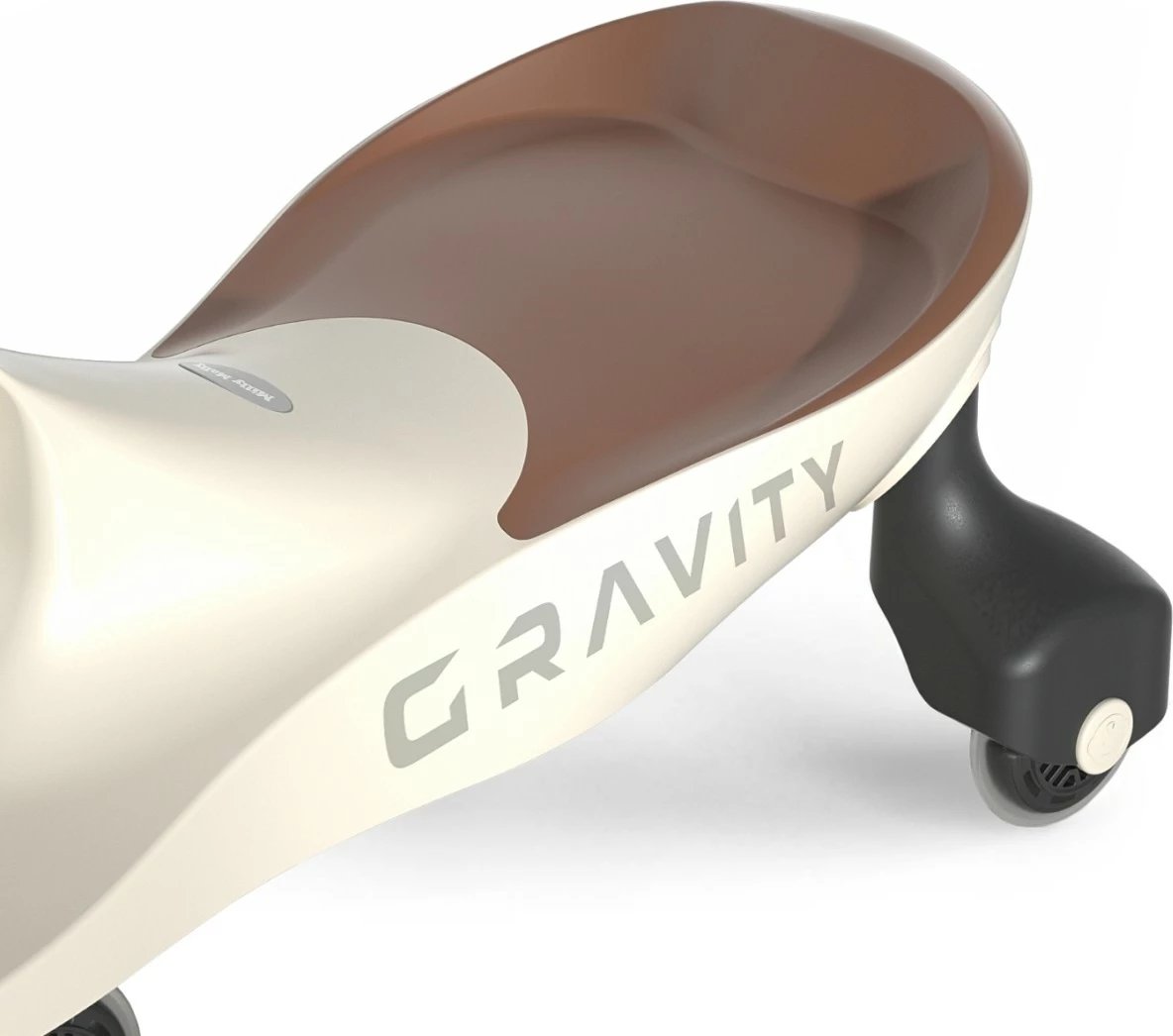 makinë ride-on gravitet, Milly Mally, Gravity, 4 rrota LED, pa pedale e pa bateri, ngarkesë maks. 50 kg, 3+, Beige-Brown