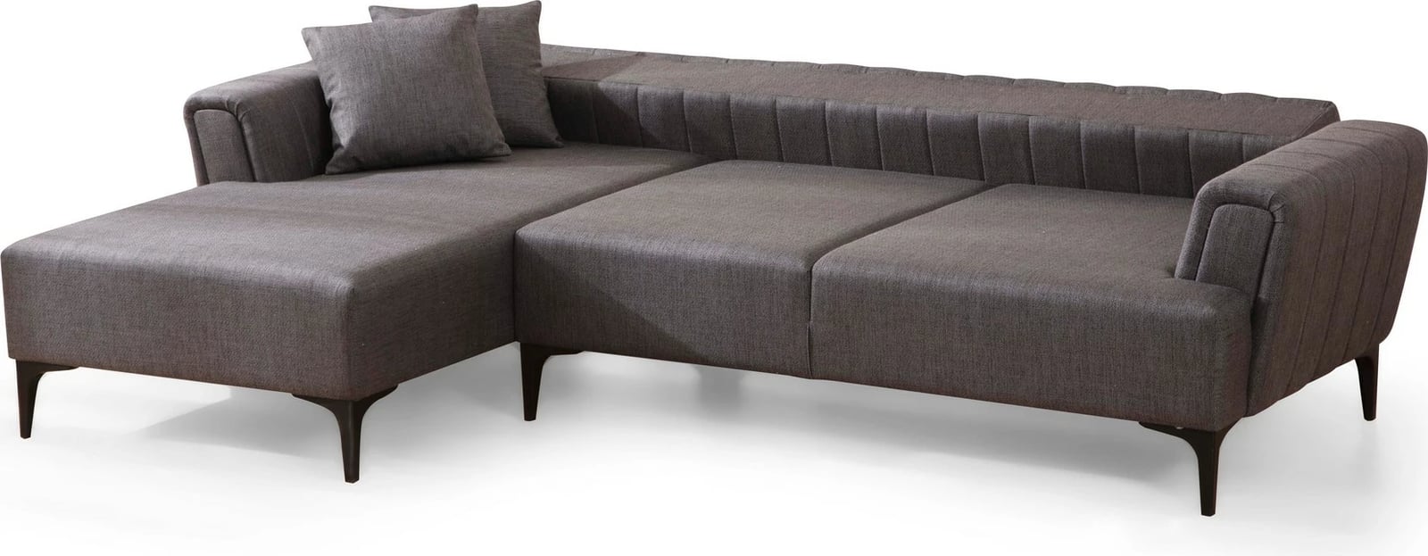 Kënd-sofë krevate Hamlet, ngjyrë gri e errët, kënd i majtë