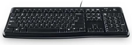 Tastierë Logitech K120, full-size, me kabllo USB, QWERTZ, e zezë