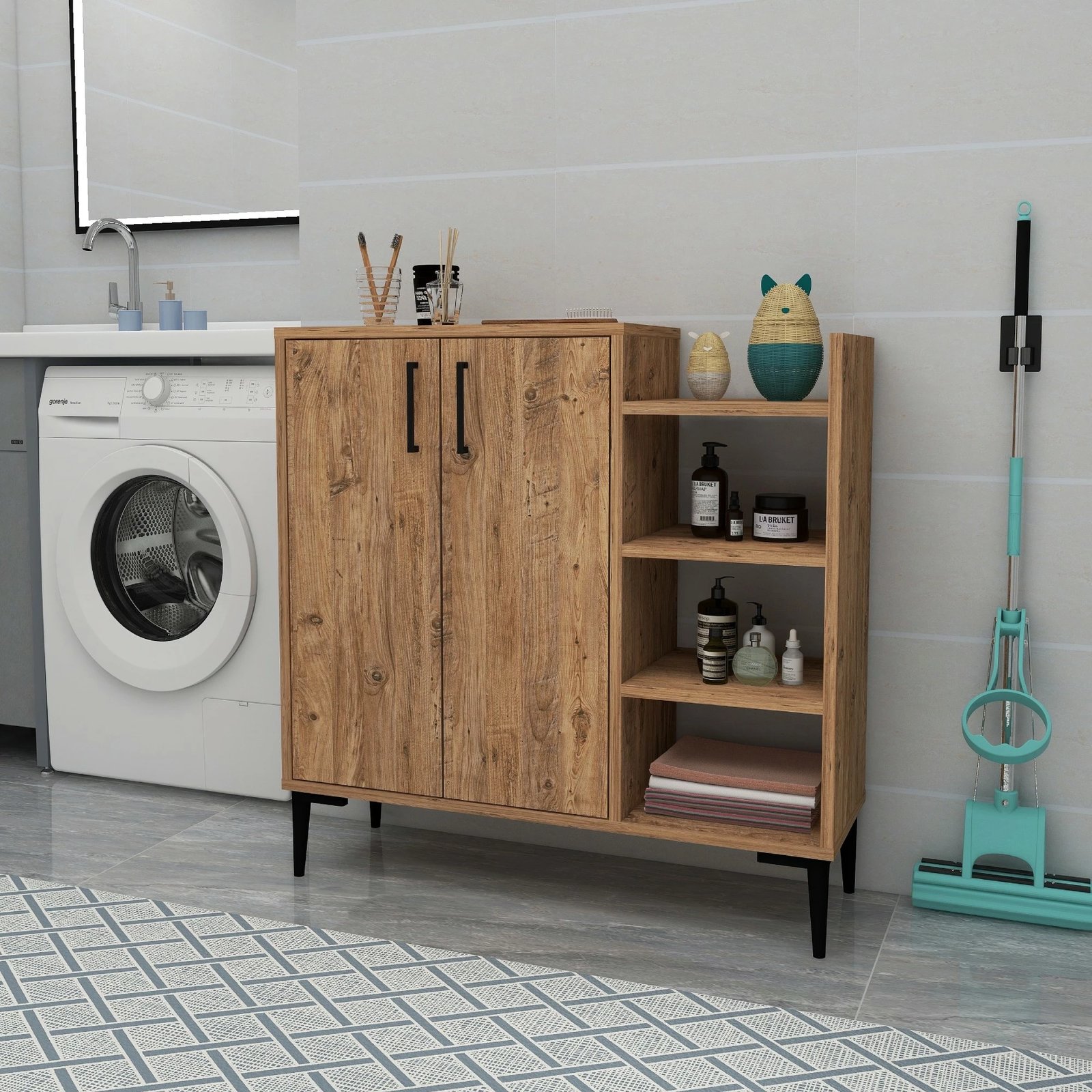 Dollap shumëpërdorimësh, ngjyrë Atlantic Pine, Hanah Home Leskar