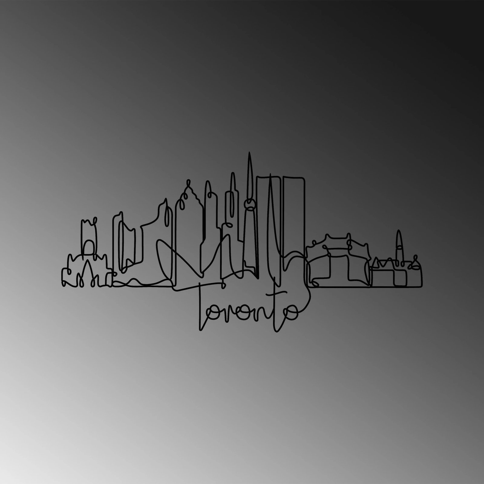 Aksesor dekorativ metalik për mur, Wallity, Toronto