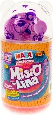 Set modelimi me masë plastike Epee Misiolina, 2x50g, 2 forma, Kuqe/Kaltër