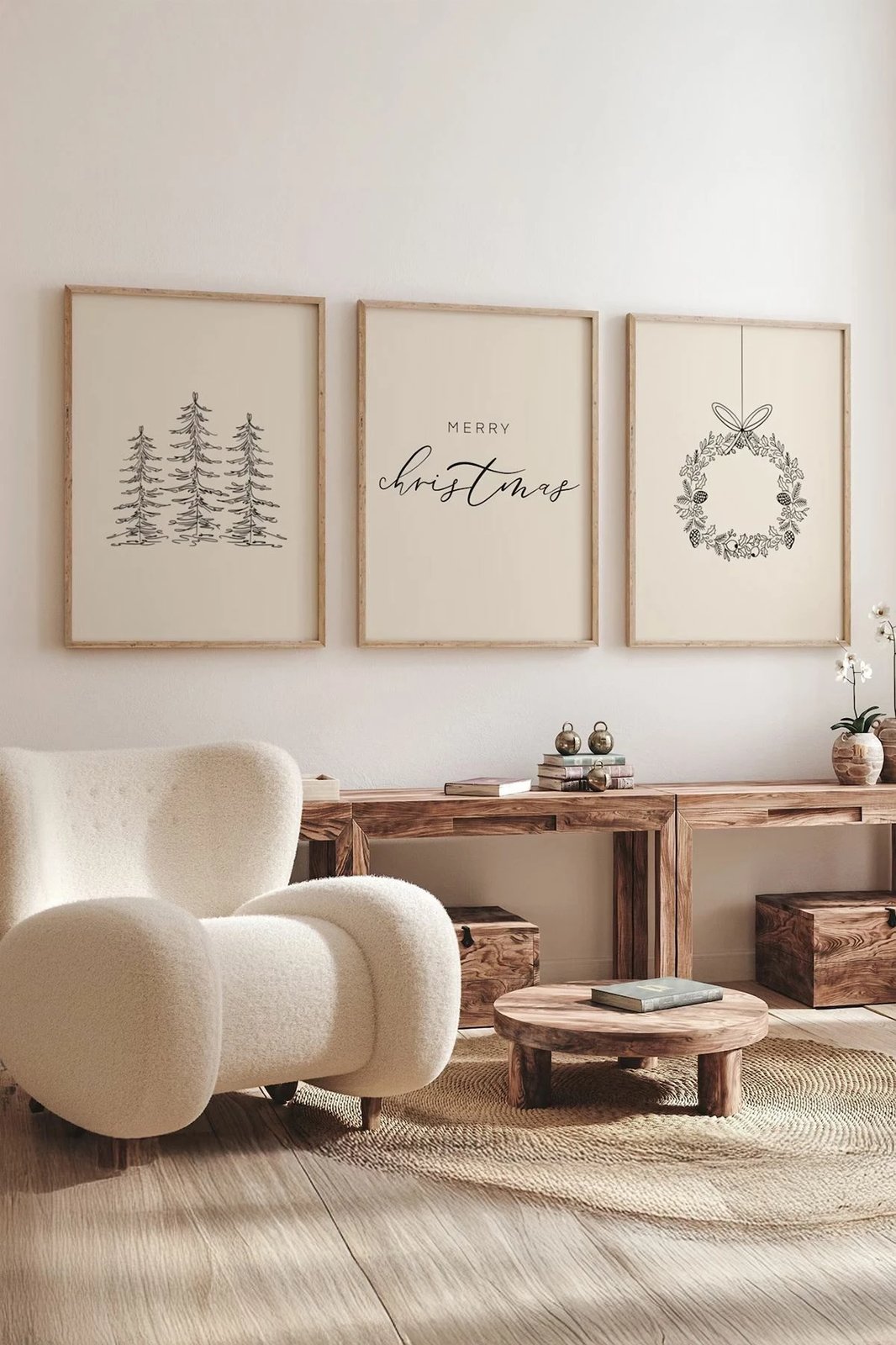 Pikturë dekorative me kornizë (3 copë), Wallity, Nwyearmdl8