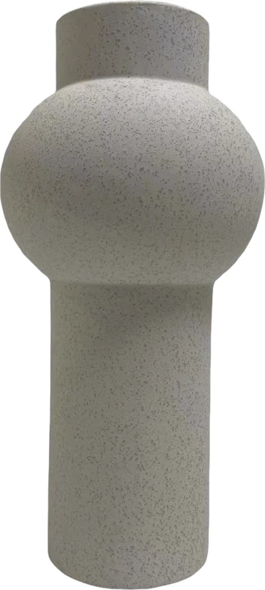 Dekor qeramike për tavolinë, SCEPTER, FH4605.01, ngjyrë e bardhë e zbehtë me kristalizim, Φ15x30H cm