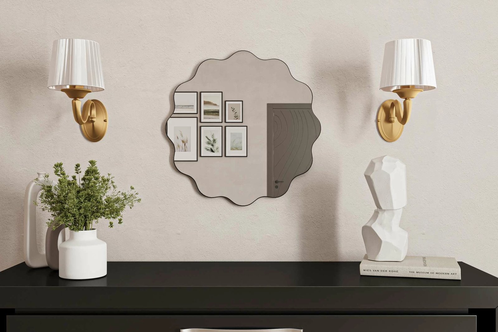 Pasqyrë dekorative Skye Decor, ngjyrë e zezë, Beliya, 60x60cm