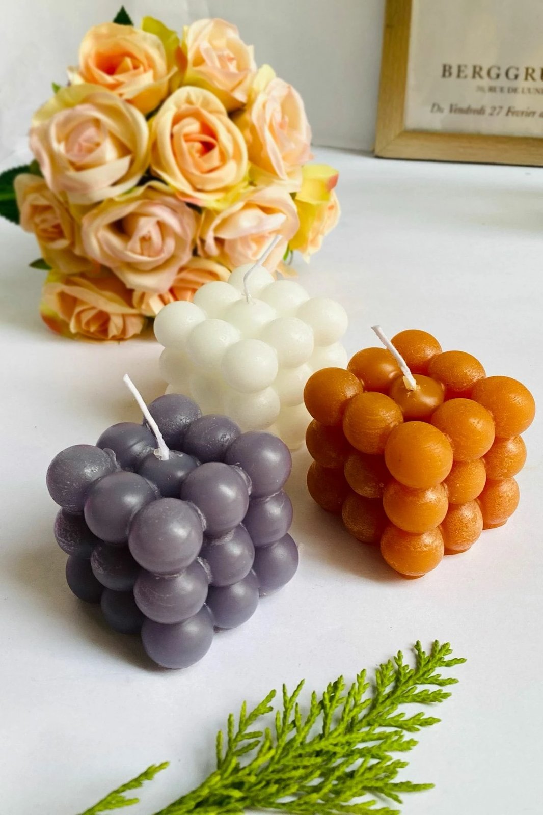 Set qirinjsh (3 copë), Evila Originals, ngjyrë gri dhe hardal