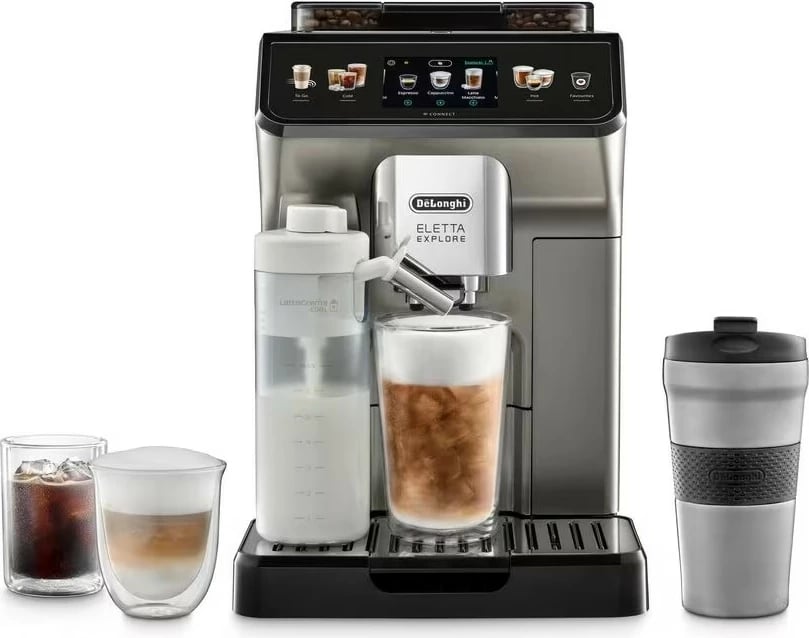 Aparat kafeje DeLonghi Eletta Explore ECAM450.86.T, automatik, 300g, gri