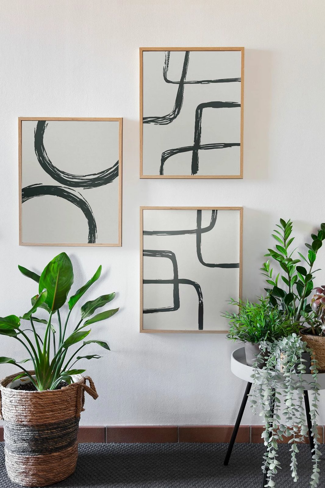 Set pikturash dekorative me kornizë, 3 copë, Wallity, Ersydata9-5070