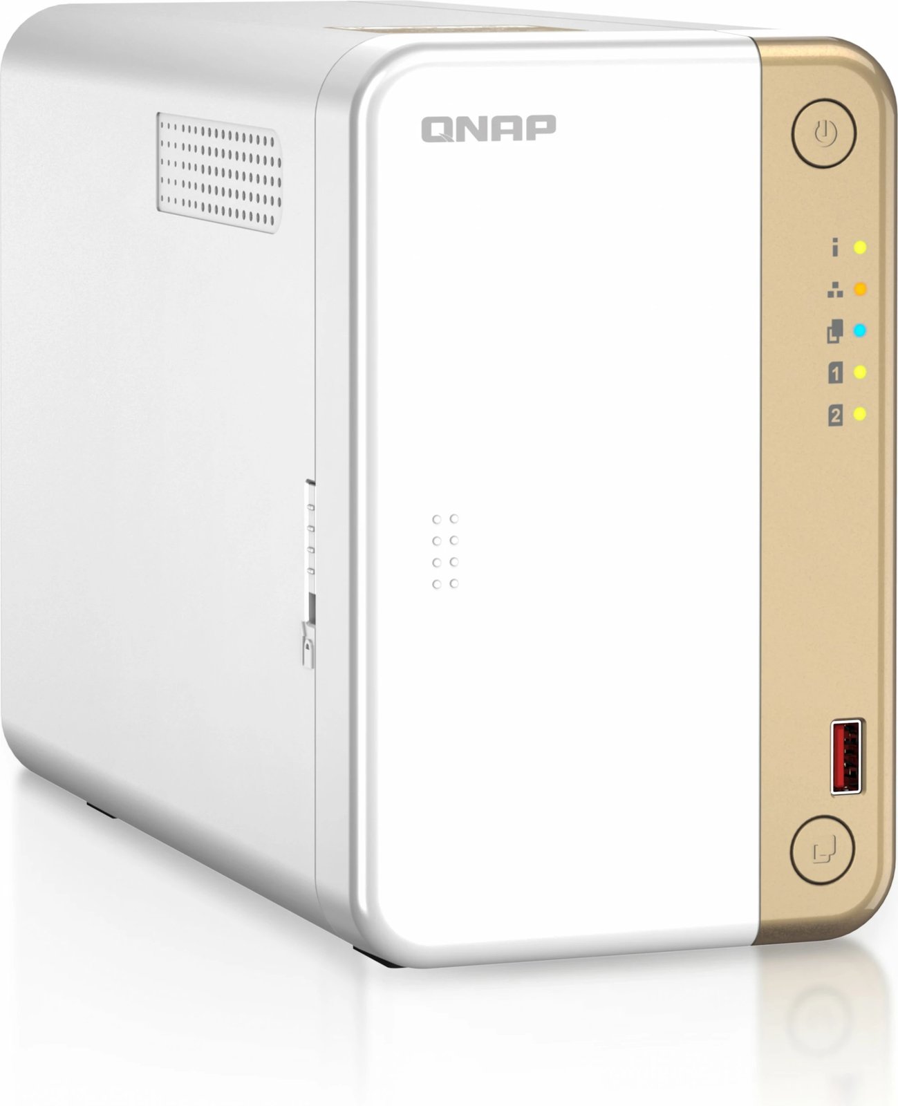 NAS QNAP TS-262, Intel Celeron N4505, 4GB RAM, Tower, QTS, bardhë/ari