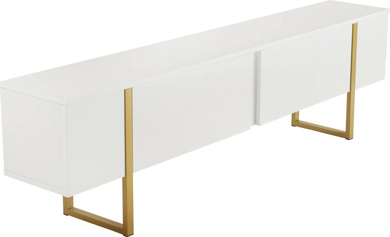 Komodë TV Nordure, Serenity, e bardhë dhe ari