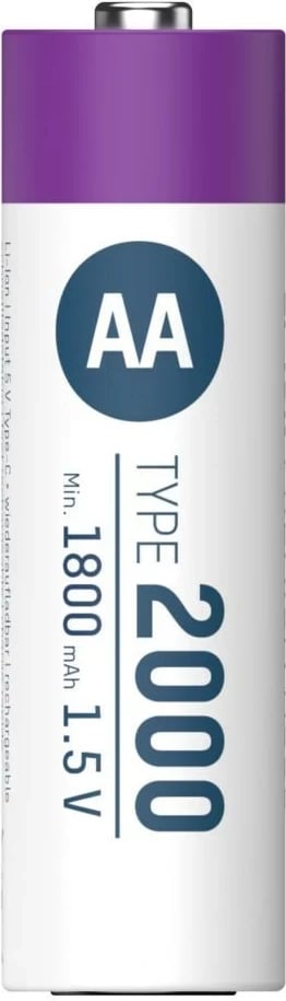 Bateri të rikarikueshme AA Ansmann 1312-0036, Li-Ion 1.5V, set 4 copë, Blu