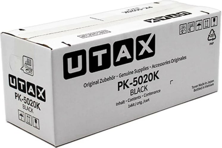 Toner, Utax PK-5020K (1T02YJ0UT0), rendiment 5,500–8,800 faqe, e zezë
