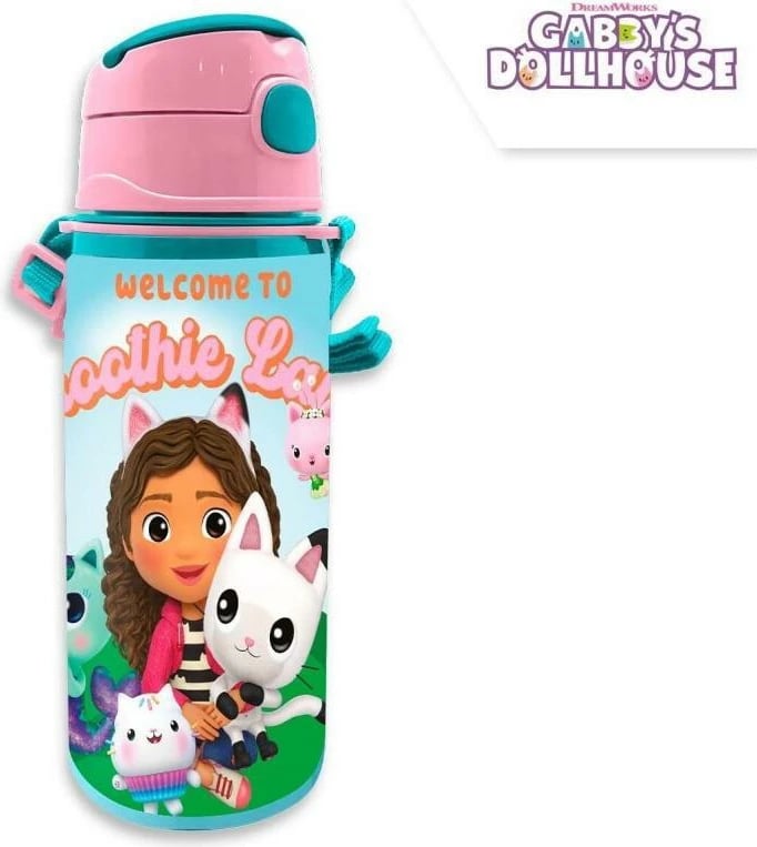 Shishe uji alumini Euroswan Gabi's Dollhouse 600ml, rozë