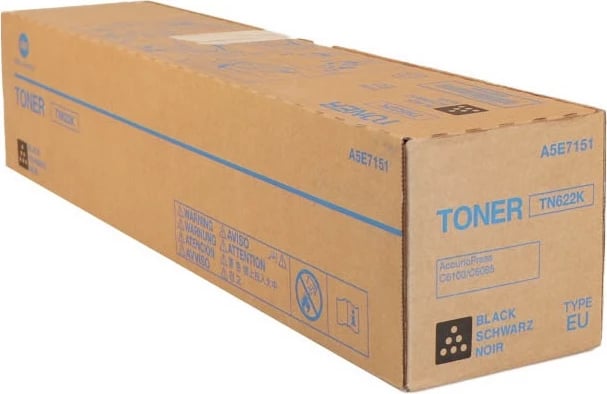 Toner, Konica Minolta TN622K A5E7151, rendiment 88,000 faqe, standard, e zezë