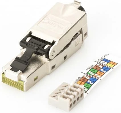 Field Termination Plug CAT 6A ,STP me kapak kundër pluhurit dhe mbrojtje nga përkulja.