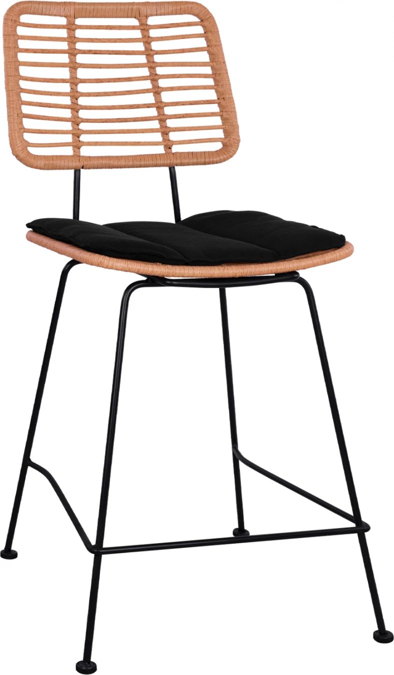 Karrige për bar me jastëk Allegra FH5644 me thurje ngjyrë bezhë 55x56x107 cm