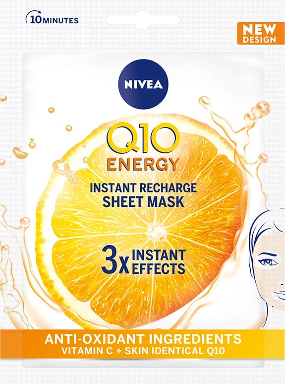 Maskë për fytyrë për femra Nivea Q10 Plus C, 1 copë