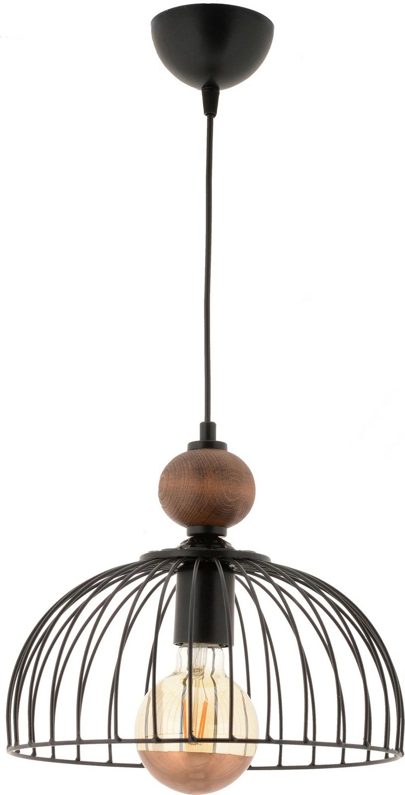 Llambë tavani Opviq Dorris, dru, e zezë, natyrale Llambë tavani Opviq Dorris, dru, e zezë, natyrale