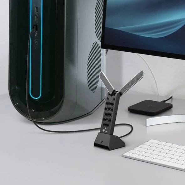 Adapter Wi-Fi TP-Link Archer TBE400UH, USB, Wi-Fi 7, Gri