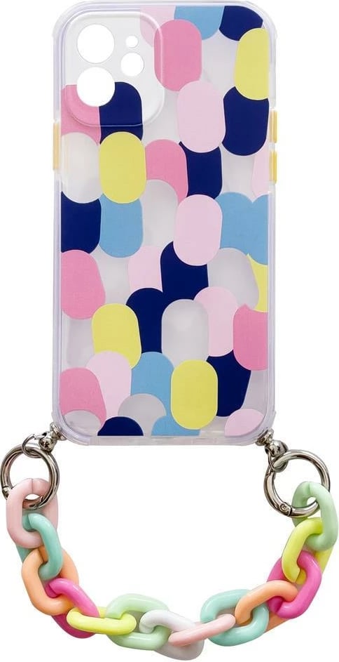Mbështjellës Hurtel Color Chain Case për Samsung Galaxy A22 5G, me zinxhir shumëngjyrësh