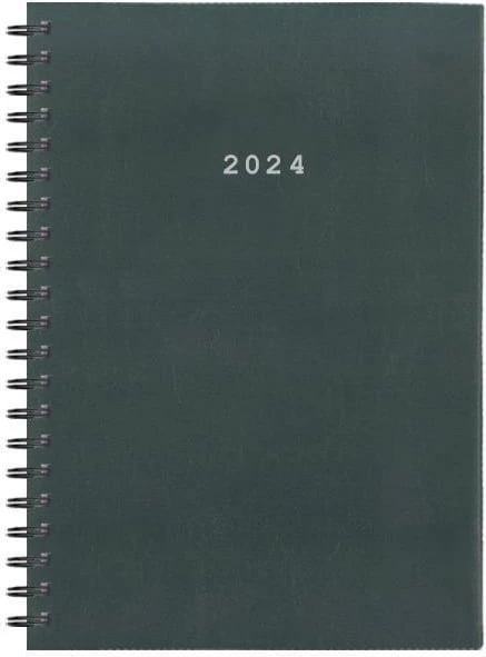 Kalendar Ditor Spiral NEXT 2024, 21x29cm, Gri