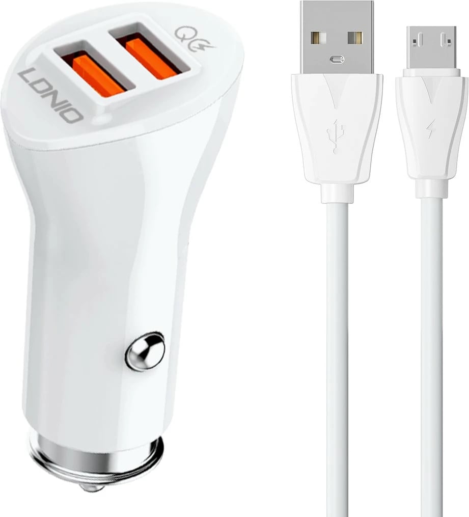 Karikues për veturë Ldnio 36W Dual USB Ports Fast Car charger