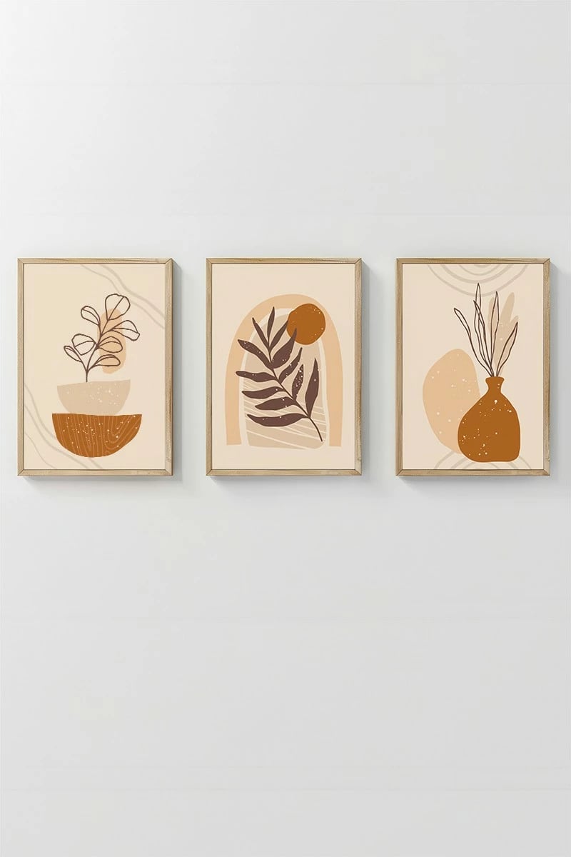 Pikturë dekorative me kornizë (3 copë), Wallity, 3Dartsohoset101