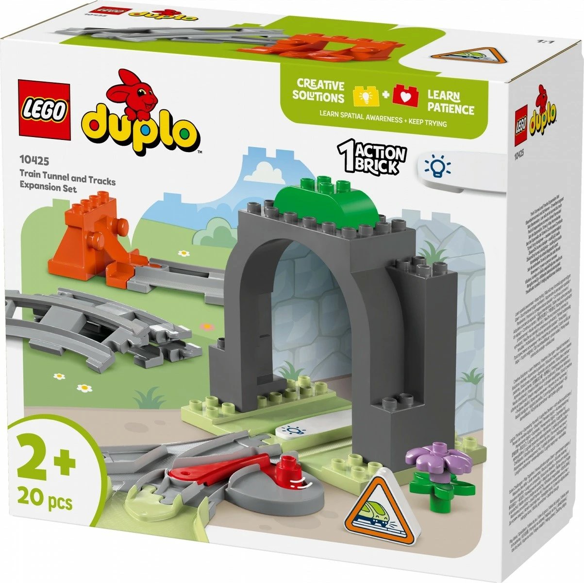 Set hekurudhe LEGO DUPLO 10425, tunel dhe shina, 20 pjesë, plastikë